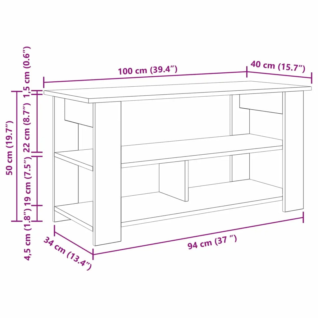 Supporto TV | Armadietto TV | Mobile Porta TV Grigio Sonoma 100 x 40 x 50 cm