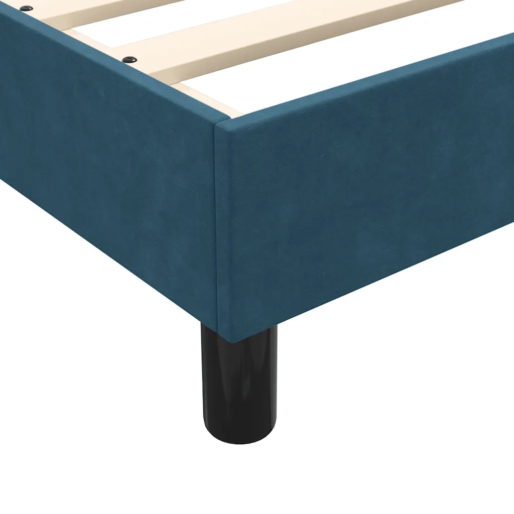 Giroletto senza Materasso Blu Scuro 140x210 cm in Velluto 4101359