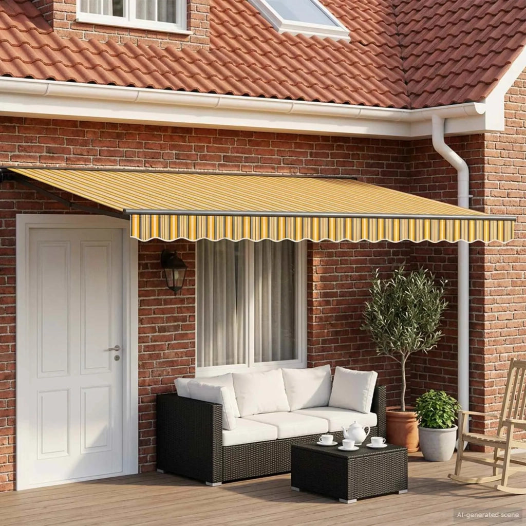 Cornice per Tenda Manuale con LED 4,5 × 3,5 m 3420906