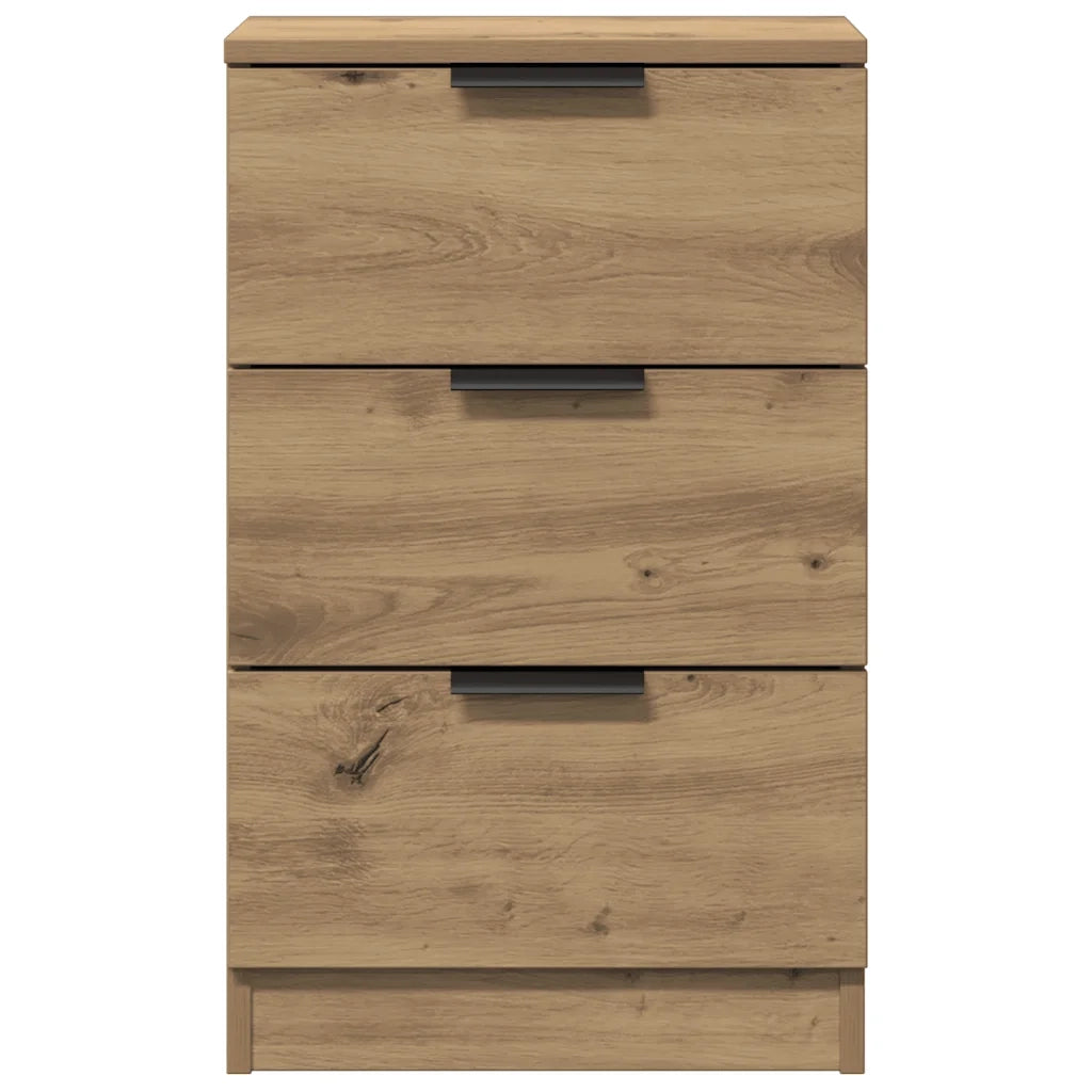 Comodino | Armadio da Notte | Mobiletto da notte Rovere Artigianale 40x36x65 cm in Legno Multistrato