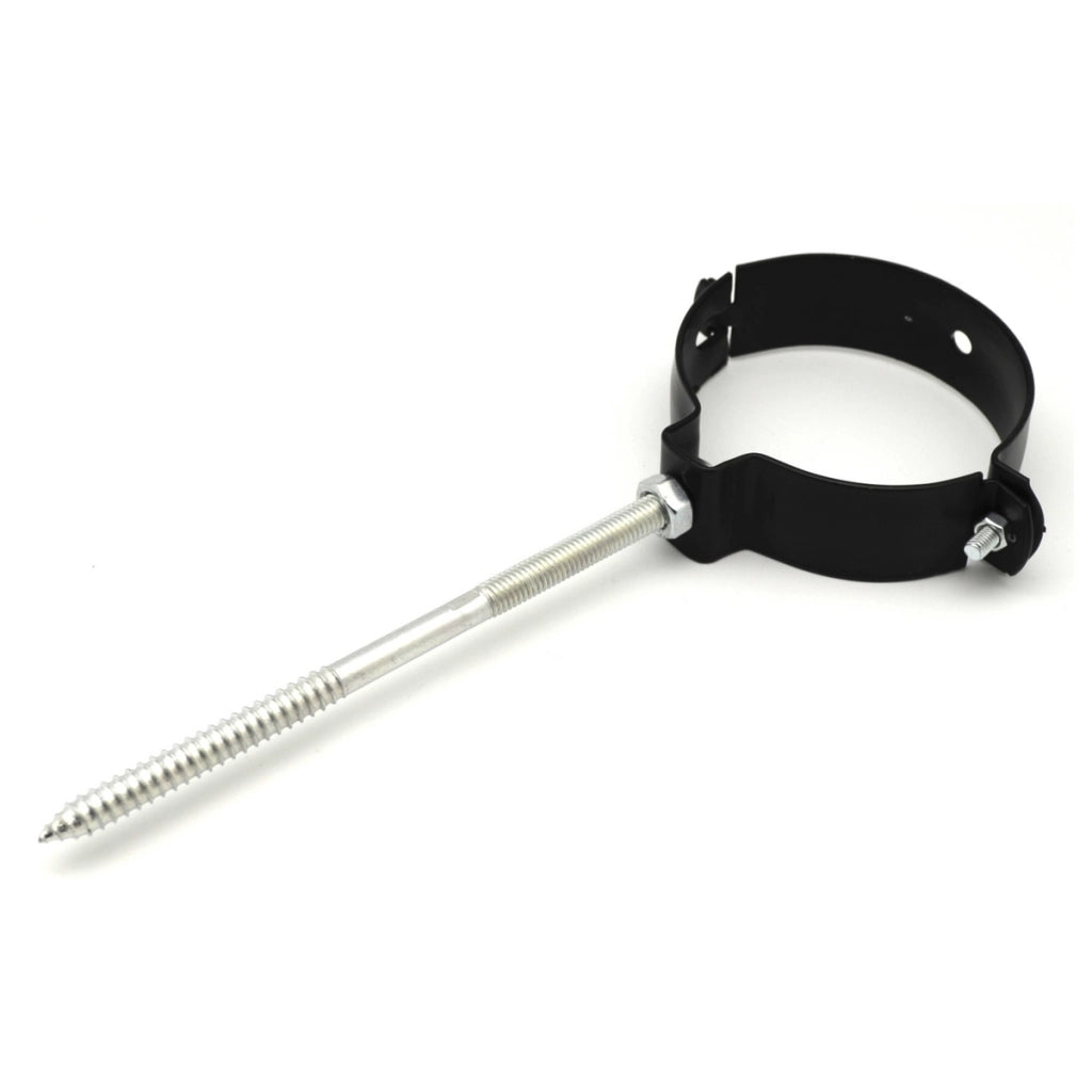 COLLARE PER FISSAGGIO DI TUBI FUMO VERNICIATO NERO- Diam. 150- DH- pezzi 1