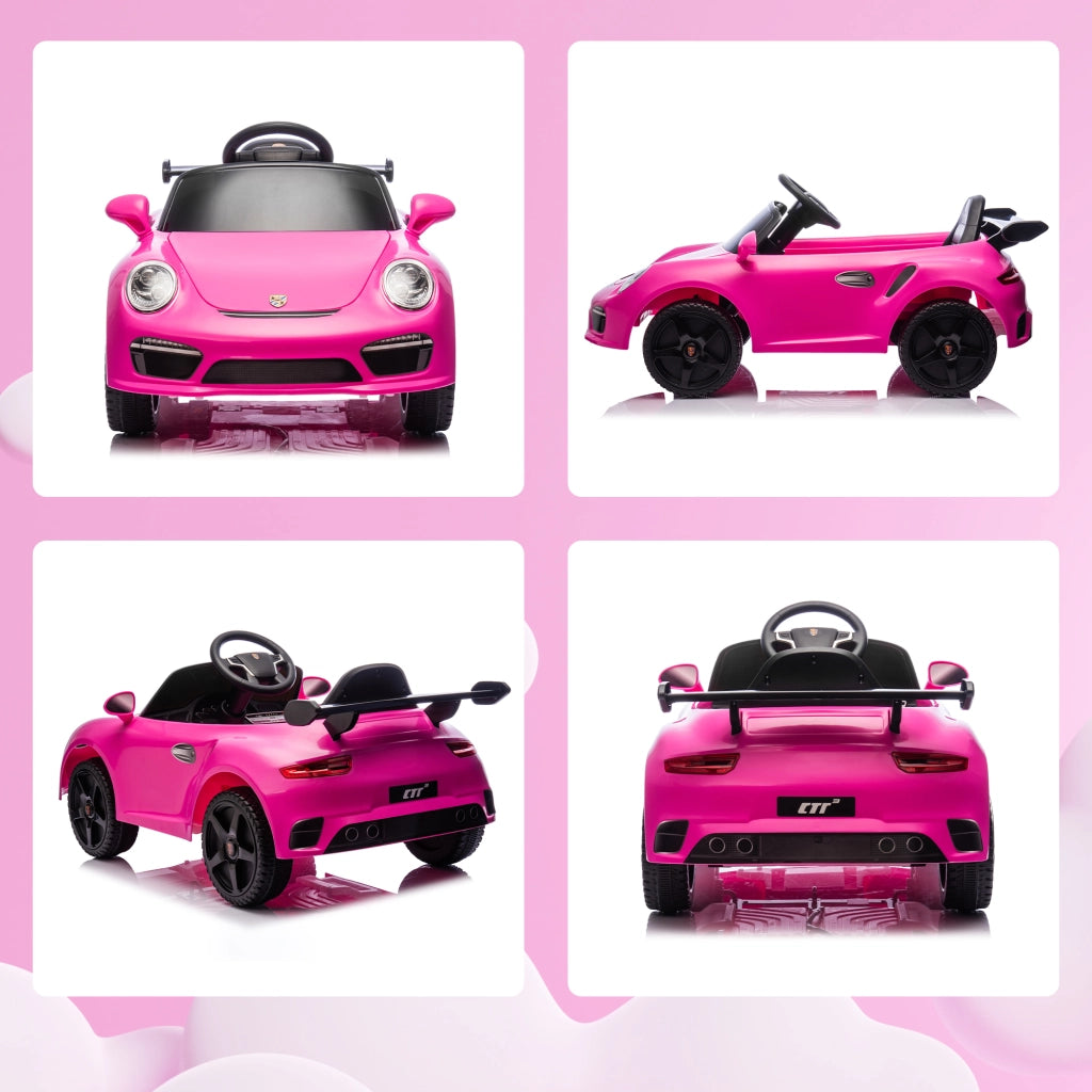 Auto elettrica per bambini con telecomando ¨C zephmum ¨C rosa