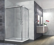 Box Doccia Due Lati Scorrevole, in Cristallo 6mm h190cm Ponza Opaco 6mm,100x120 cm