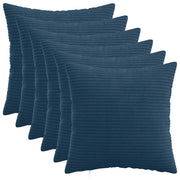 Federa 6 pcs HEERLEN Blu navy 30 x 30 cm corduroy 907442