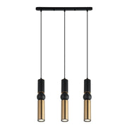 Lampada a sospensione nera bronzo 3xGU10 25W Isidora