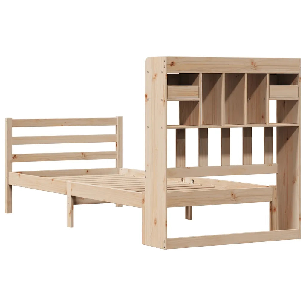 Letto Libreria senza Materasso 100x200 cm in Legno di Pino 3321934