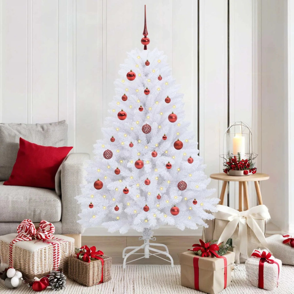 Albero di Natale Artificiale con Rami Pieghevoli Bianco 150 cm 3426585