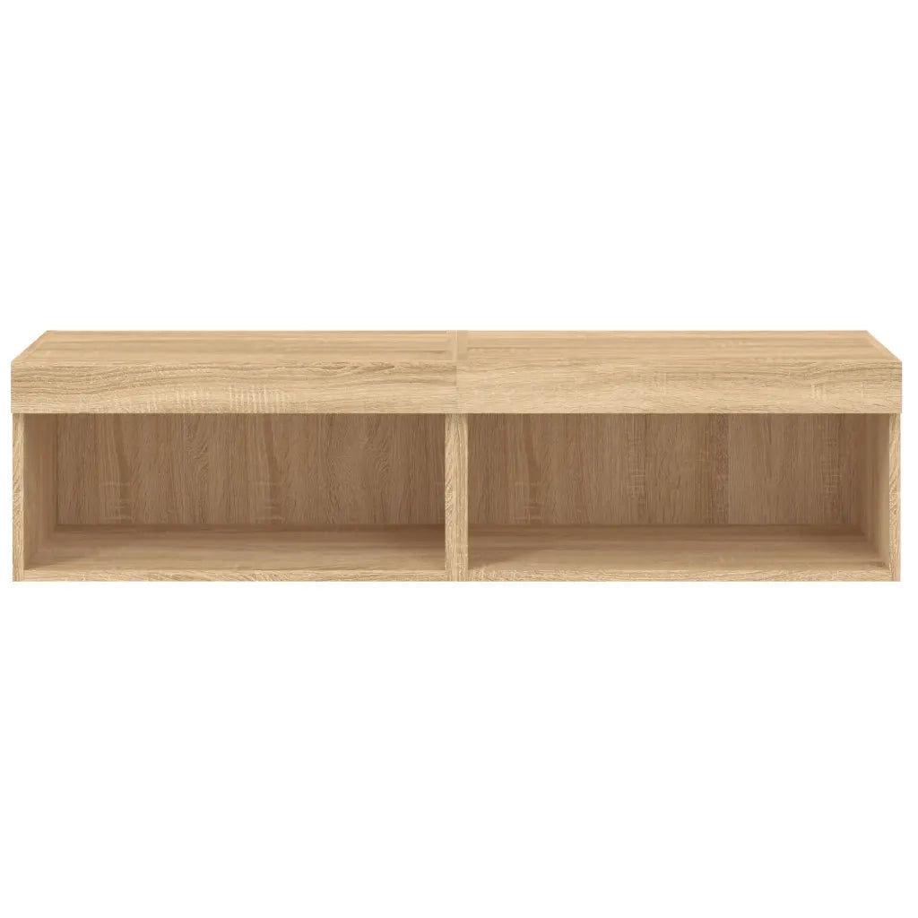 Mobili TV con Luci LED 2pz-Set di 2 Credenza per TV Rovere Sonoma 60x30x30 cm