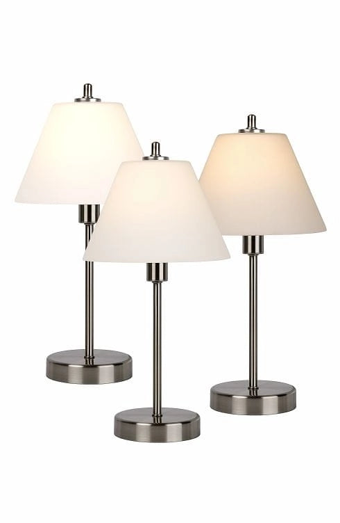 Lampada da tavolo Lucide Touch E14 60W cromo bianco
