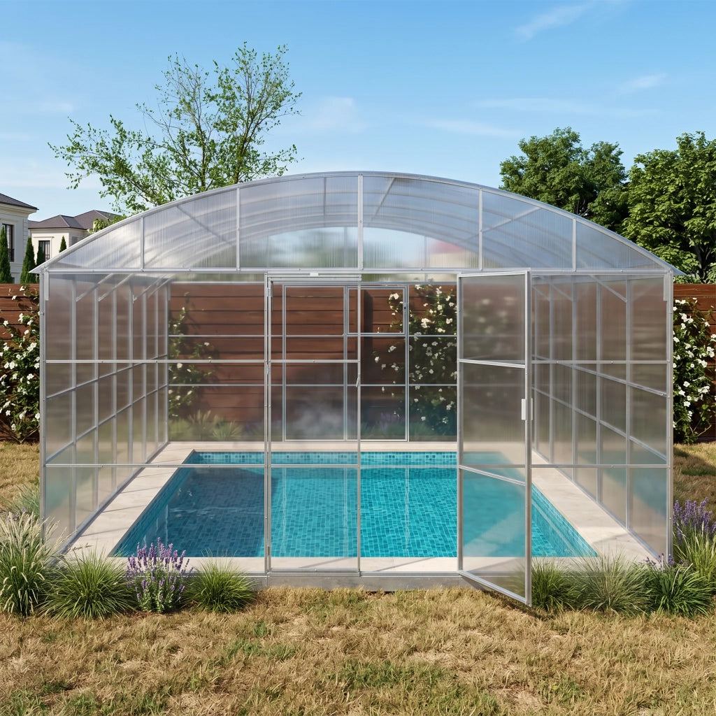 Copertura per Piscina Garten Dream TRITON 5.5x12 m con Policarbonato 6 mm