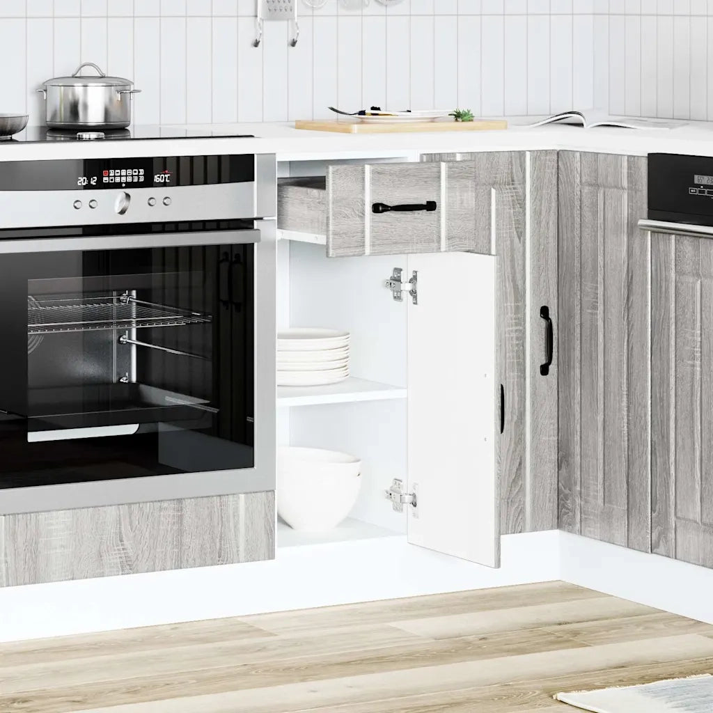 Pensile da cucina | Base da Cucina Lucca Grigio Sonoma in Legno Multistrato