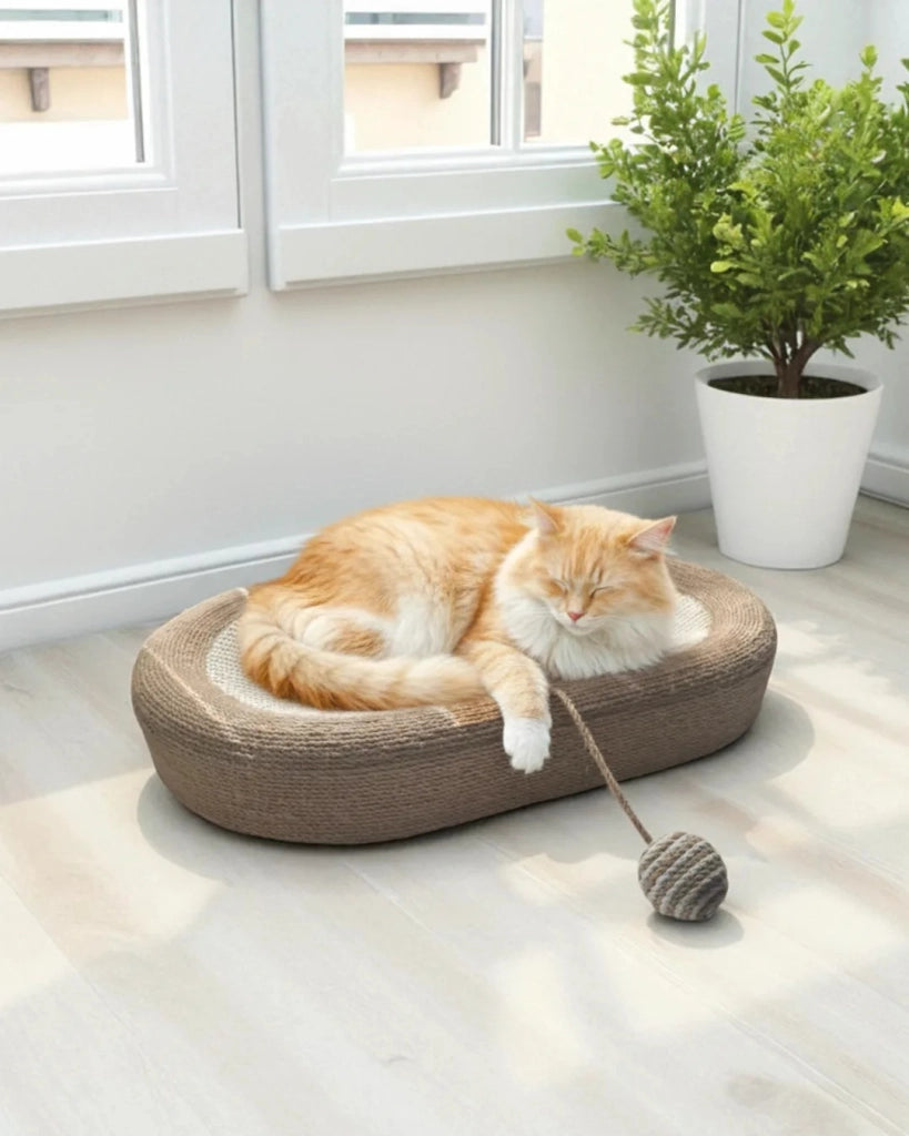Tiragraffi per gatti CALETA a forma di ciotola 2 in 1 in sisal 64 x 44 x 12 cm
