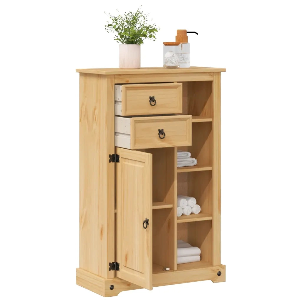 Mobile da Bagno | Armadio da bagno Corona 70x33x110 cm in Legno Massello di Pino