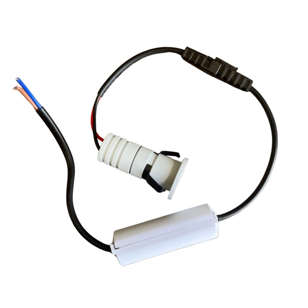 2 Pezzi Mini Faretto Led Da Incasso Rotondo, Carcassa Bianca 3000K, 1W 80LM 220V, Ø22*40mm, Foro 17mm, Angolo 15° IP20