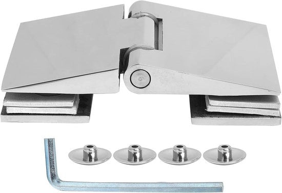 Porta doccia oscillante 180 gradi - Acciaio inossidabile - Pezzo di ricambio - Porta doccia in vetro temperato - Spessore 8-12 mm - Inclusa chiave a tacchino - Serrature per porta doccia