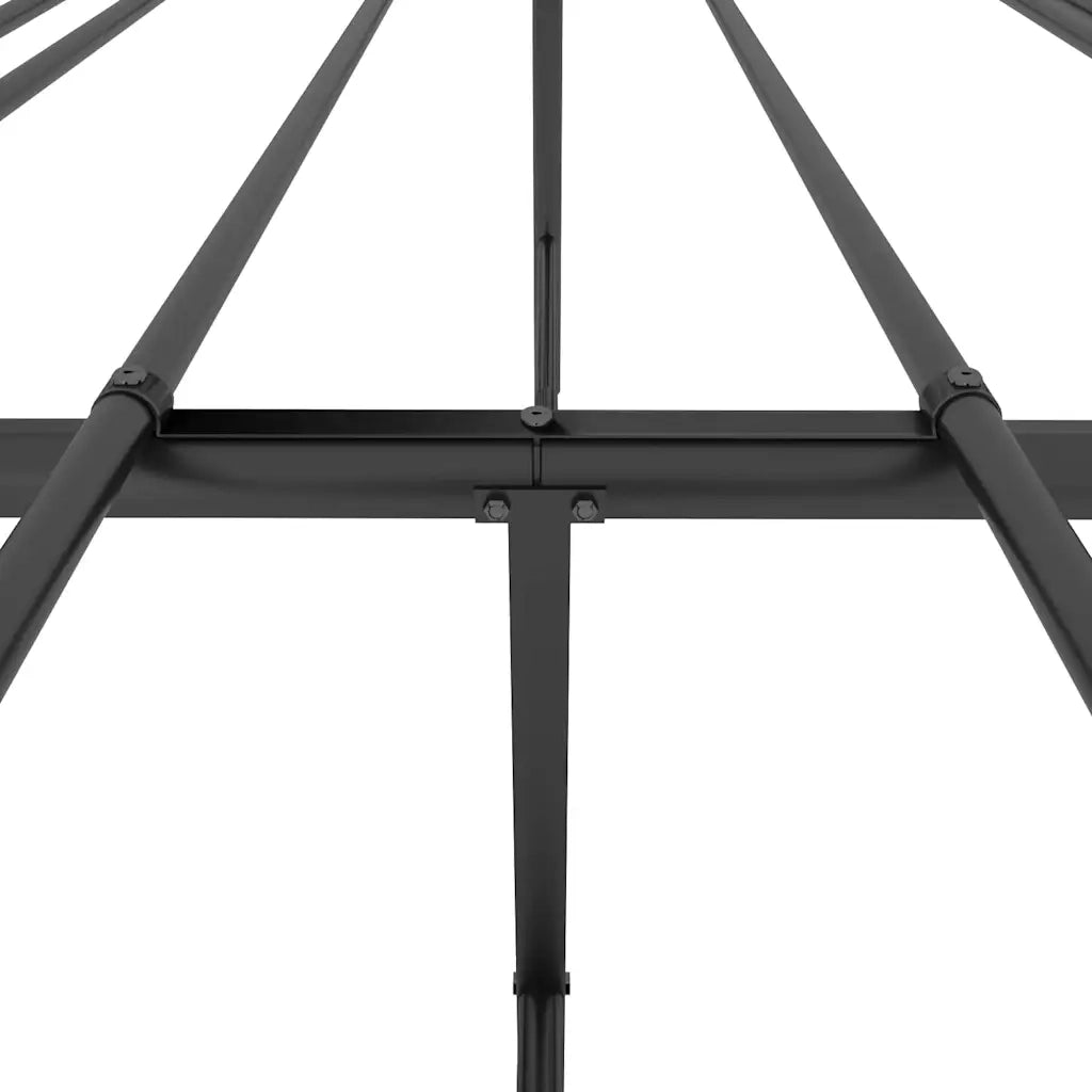 Letto matrimoniale | Letto per adulti | Giroletto con Testiera in Metallo Nero 120x190 cm