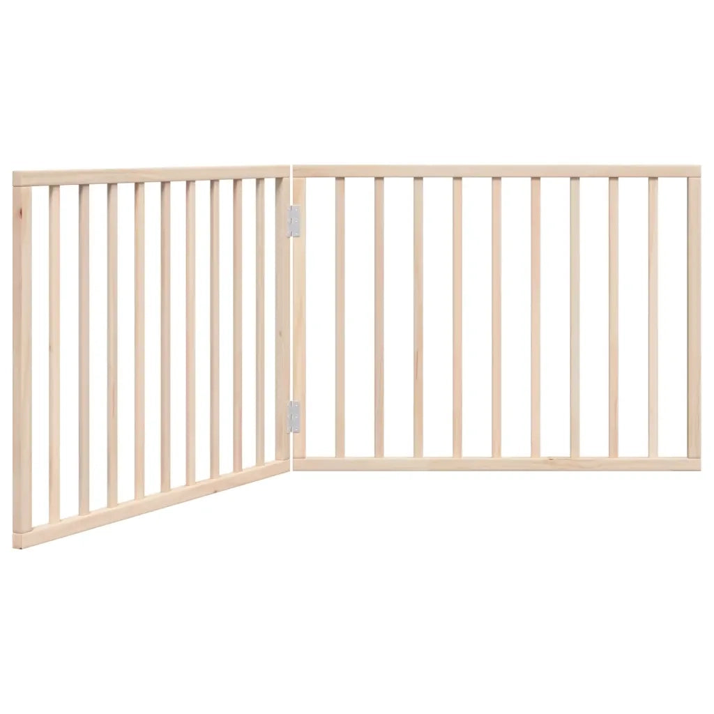 vidaXL Cancello per Cani Pieghevole 2 Pannelli 160 cm Legno di Pioppo