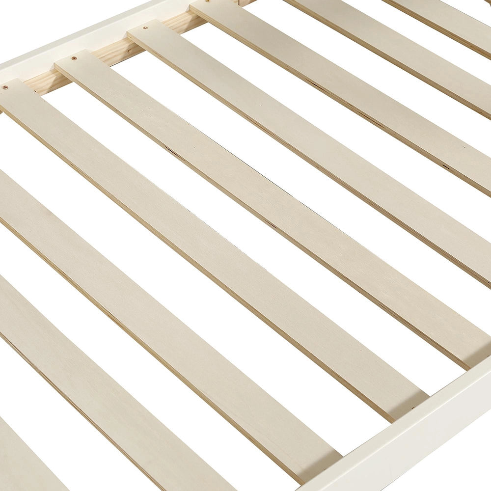 Letto a castello-Xylo-90x200cm scala barriere tenda scivolo pino+MDF