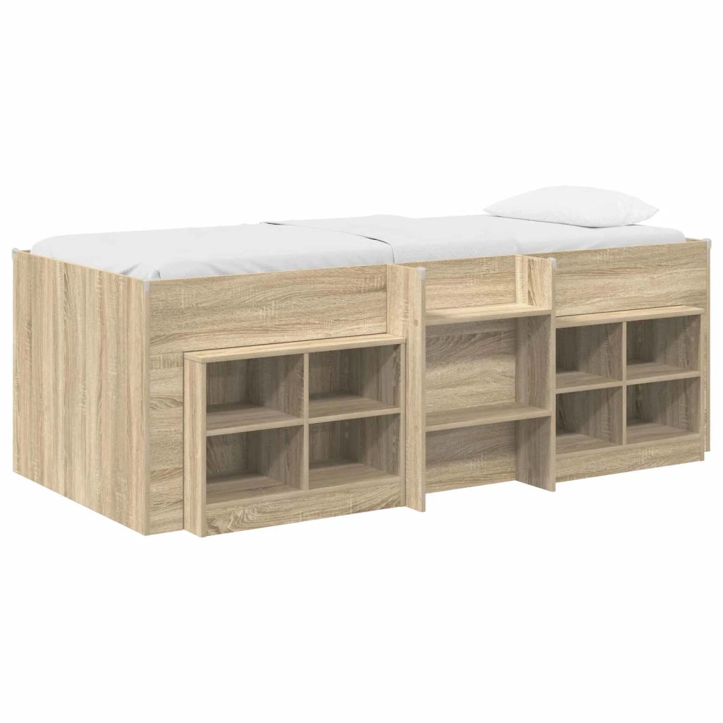 Struttura Letto Loft con Mobile 3 pz Rovere Sonoma 3423432