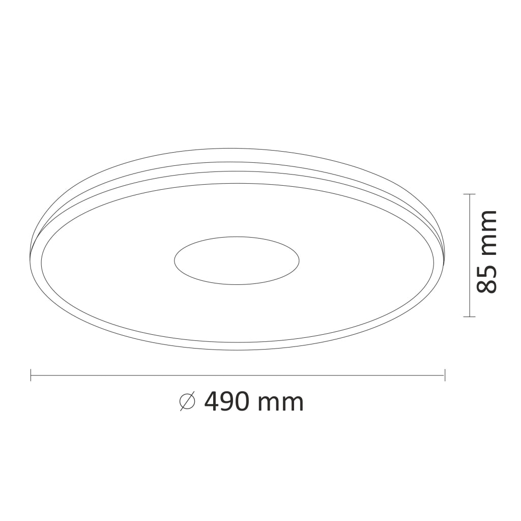 Plafoniera LED 68W CCT dimmer telecomando 49cm IP44