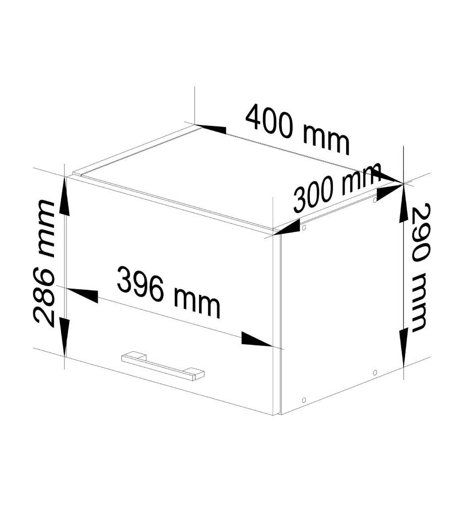 Mobile da cucina pensile sotto cappa sistema AKORD OLIWIA Bianco 40 cm 1 anta 40x30x29 cm