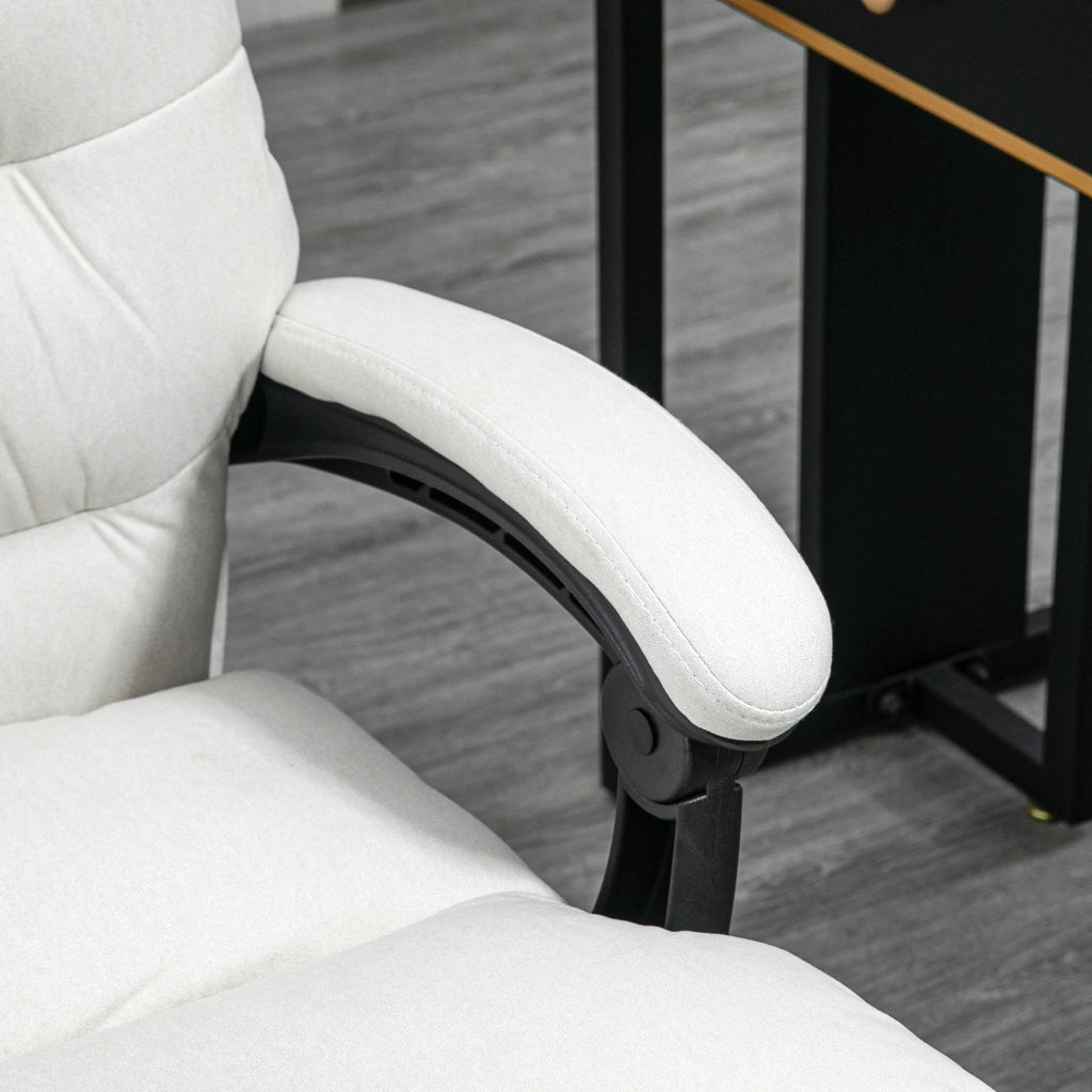 Sedia da ufficio con funzione massaggio, schienale reclinabile a 135¡ã, altezza regolabile, portata massima 120 kg, similpelle, 65x72x109-117 cm,