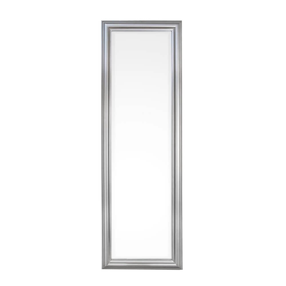 Specchio da Parete con Cornice in Legno Rettangolare Argento - ALLIN