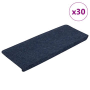 Tappetini Autoadesivi per Scale 30 pz | Gradini per Scale Blu 65x24,5x3,5 cm
