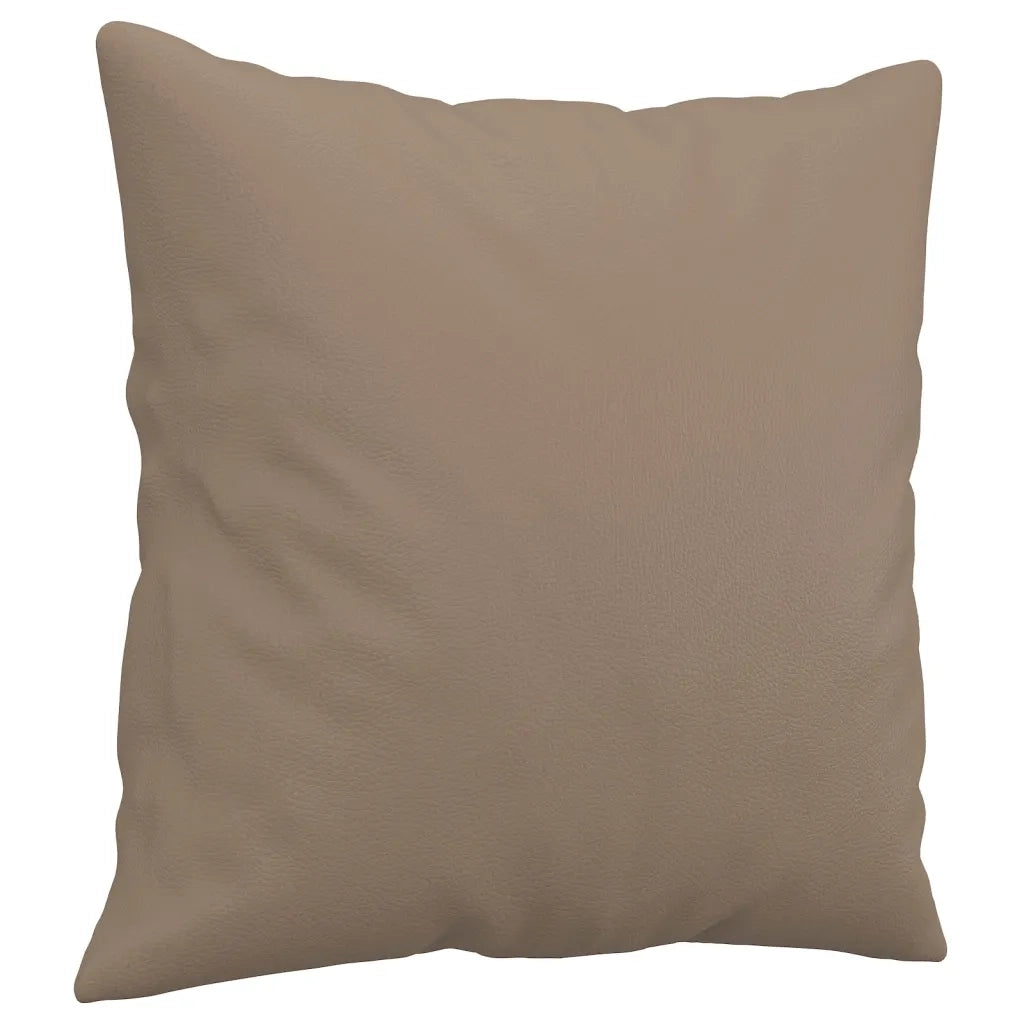 Set di Divani 2 pz con Cuscini Cappuccino in Similpelle