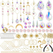Kit di decorazione per finestre e giardino 200 pezzi - Decorazione per finestre - Decorazione per giardino - Ornamenti penzolanti con cristalli - Effetti arcobaleno - Ornamenti unici per finestre