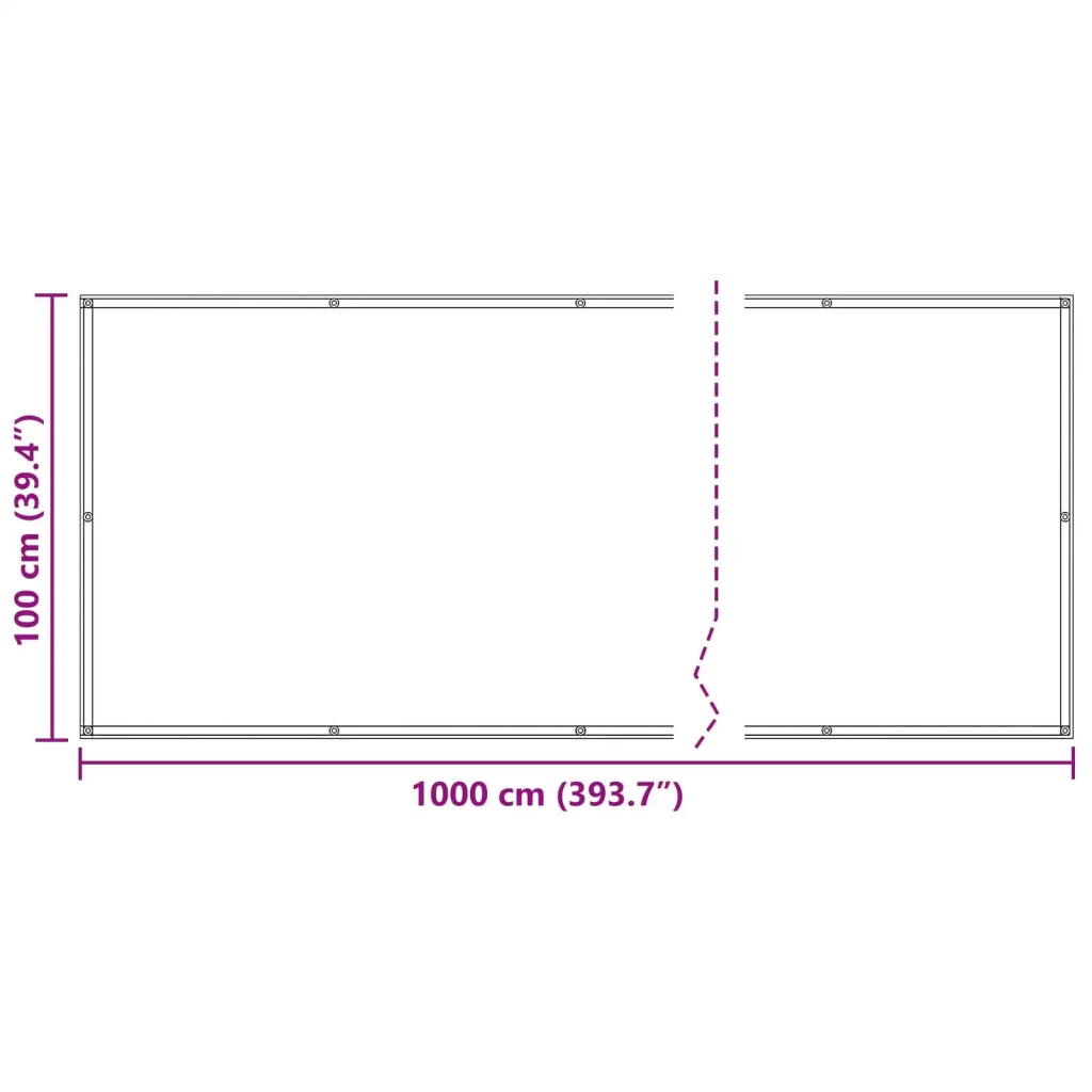 Schermo da balcone Rosso 100 x 1000 cm Tessuto Oxford 42030817