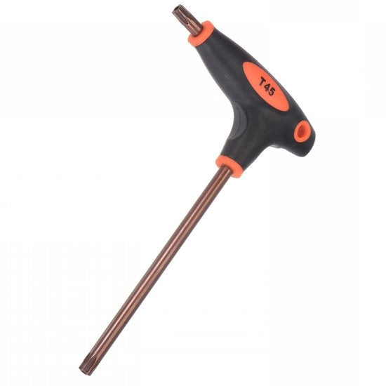 Chiave Torx T45 Anti Sabotaggio con Manubrio T - Fine Estesa - Estremità Doppia - Acciaio S2