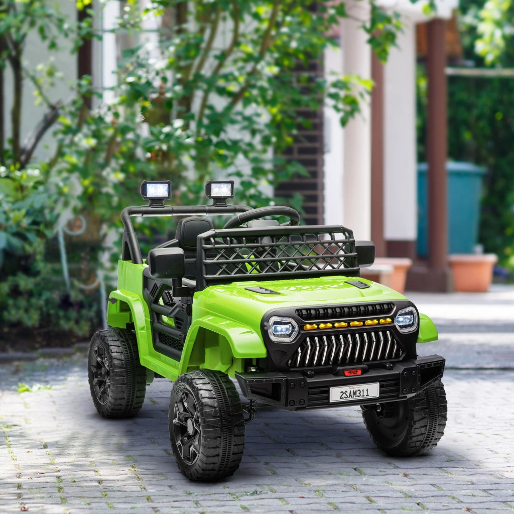 Automobile Elettrica per Bambini ¨C zephmum ¨C Verde, Telecomando, Batteria 12V