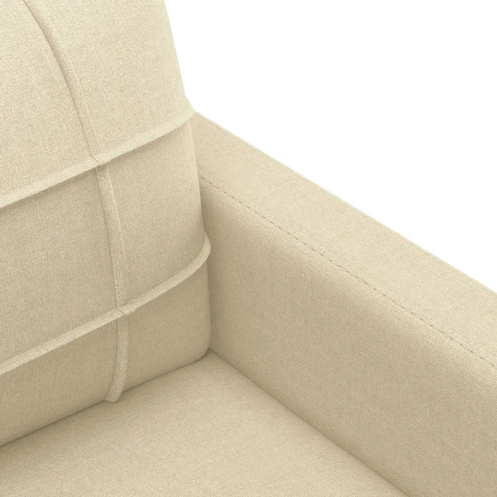 Divano a 2 Posti-Sofa 2 Posti Crema 140 cm in Tessuto 689093