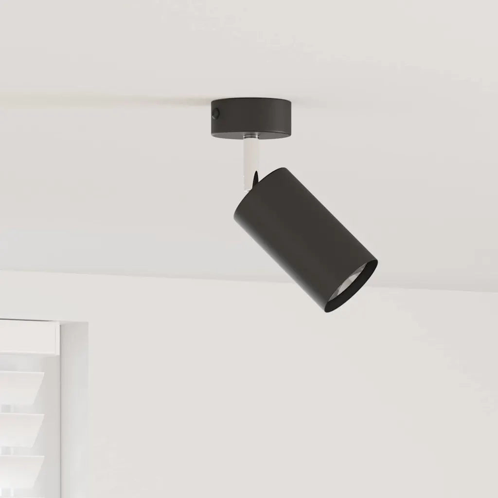 Faretto da soffitto con i riflettori Nero 6 x 6 x 16 cm Metallo CFW8813049