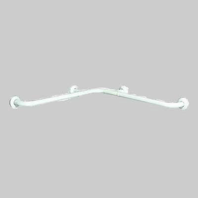CORRIMANO AD ANGOLO PREVERNICIATO BIANCO  cm 65x65     MADE IN ITALY