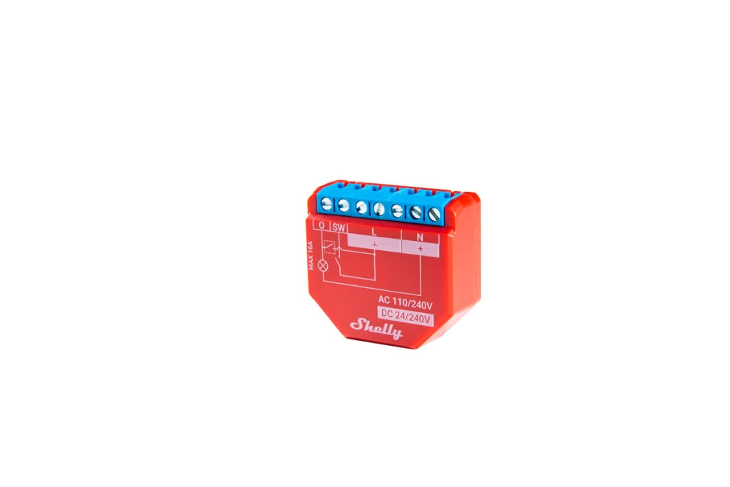 Shelly 1PM PLUS - Relè wifi e Bluetooth. Automatizzazione di interruttori. Pulsanti. Deviatori. Monitoraggio consumi