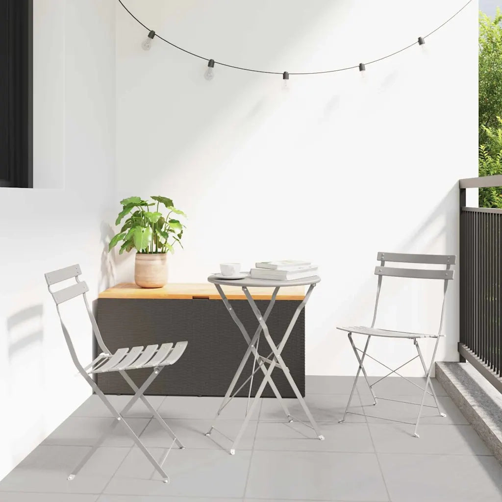 Sedia Pieghevole da Giardino 2 pz | Sedie da Esterno Beige 42 x 46 x 82cm Metallo