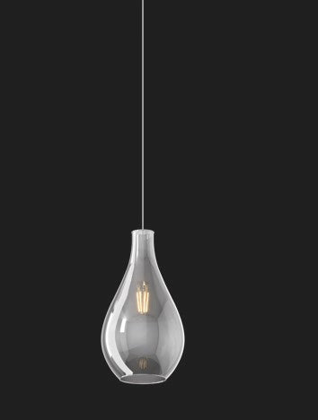SOSP. BIANCO 8 LUCI TONDA VETRI (5 PICCOLI (1XAM+1XBR+1XFU+2XTR)+3 MEDI (1XAM+1XBR+1XFU)) 1193BI-S8 TMIX-MC
