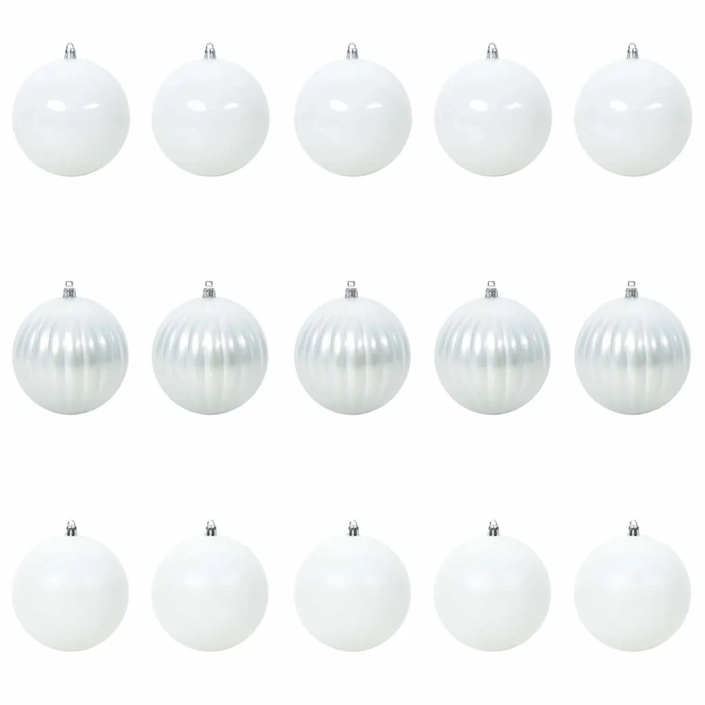Set di palline di Natale XL 15 pcs Bianco Plastica 42018865