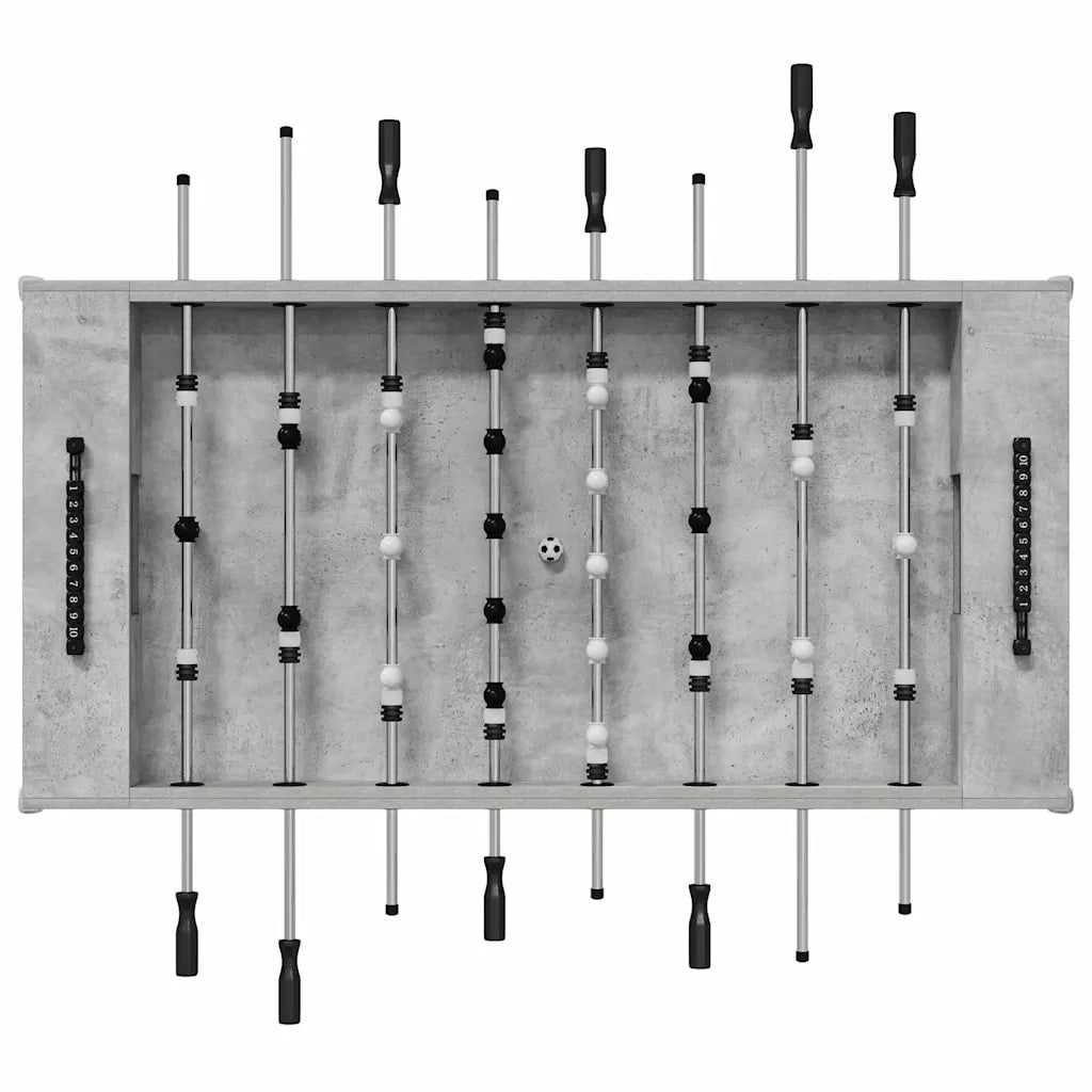 Tavolo da Foosball Grigio Cemento 146,5 x 74 x 85 cm