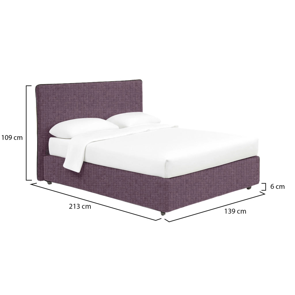 Altrincham, Letto Piazza e Mezza Sfoderabile Made in Italy, Viola Lilla