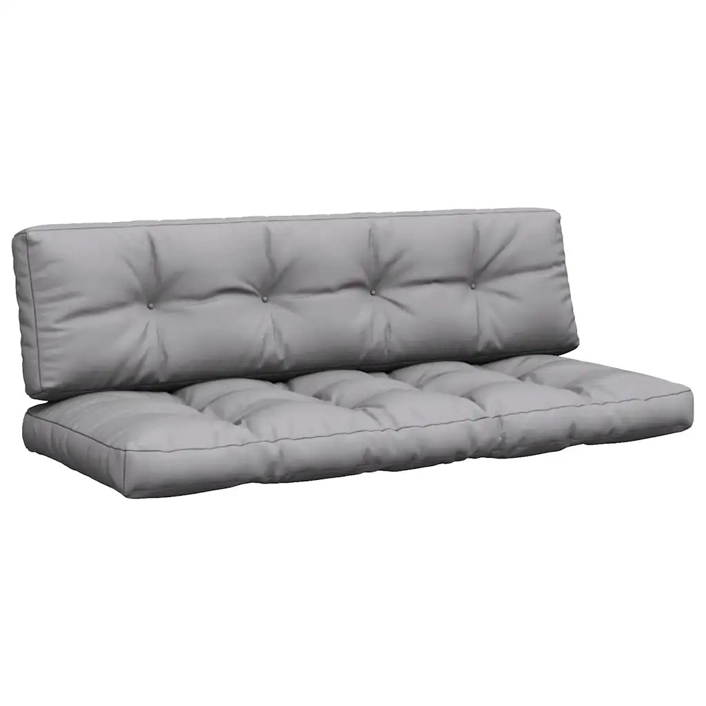 Cuscini per Pallet 2 pz Grigi in Tessuto 360822