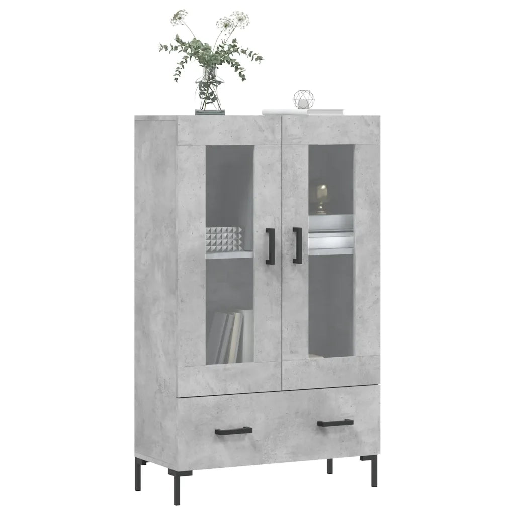 Credenza | Madia | Buffet da pranzo | Armadio da pranzo Grigio Cemento 69,5x31x115 cm in Legno Multistrato