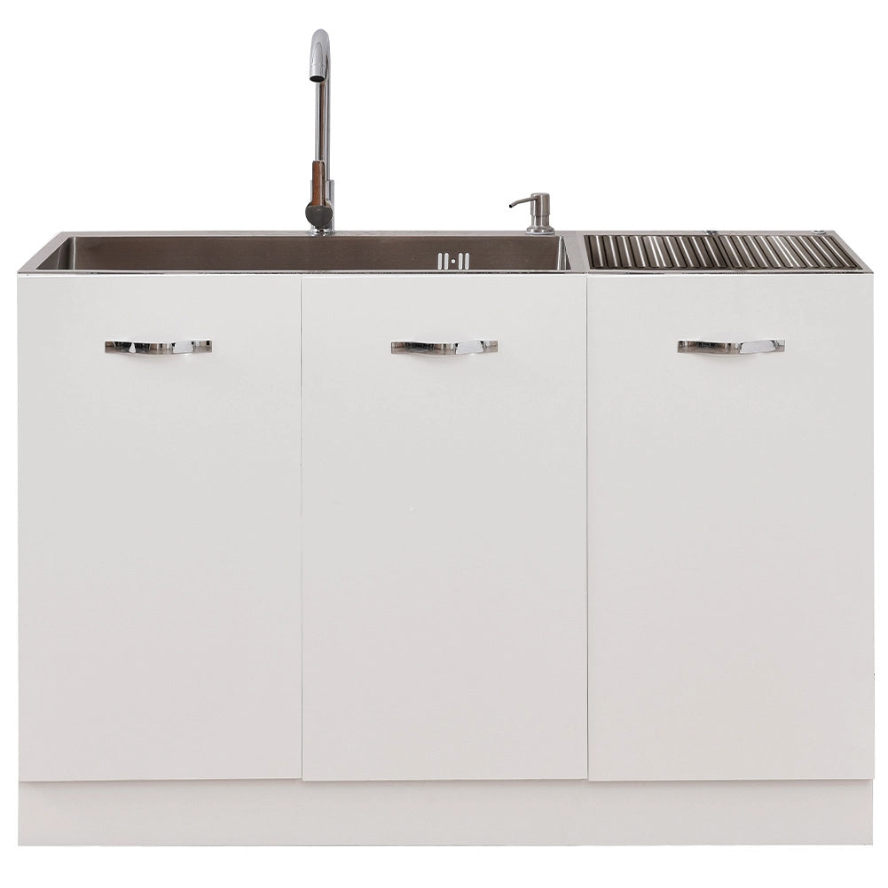 Mobile Sottolavello per Cucina Componibile Mobiletto Colore Bianco 3 Ante