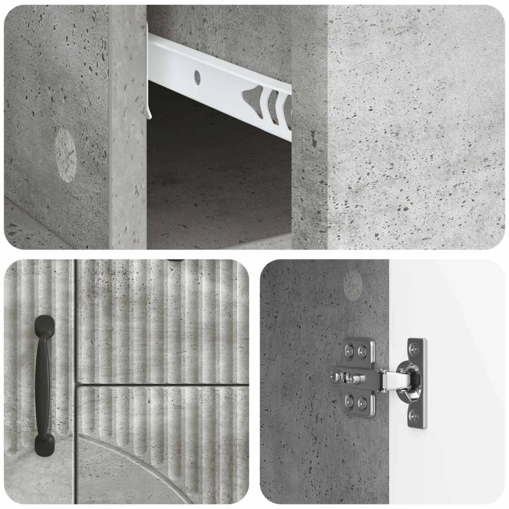 Credenza Grigio Cemento 89 x 34,5 x 57 cm Legno ingegnerizzato 895348
