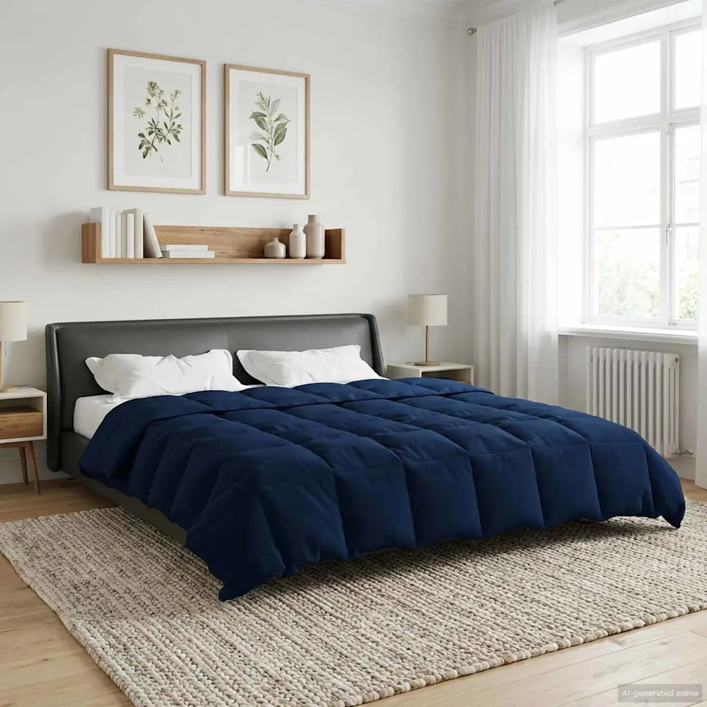 Piumone Completo Annuale Blu Scuro 200 x 200 cm Microfibra 42026052