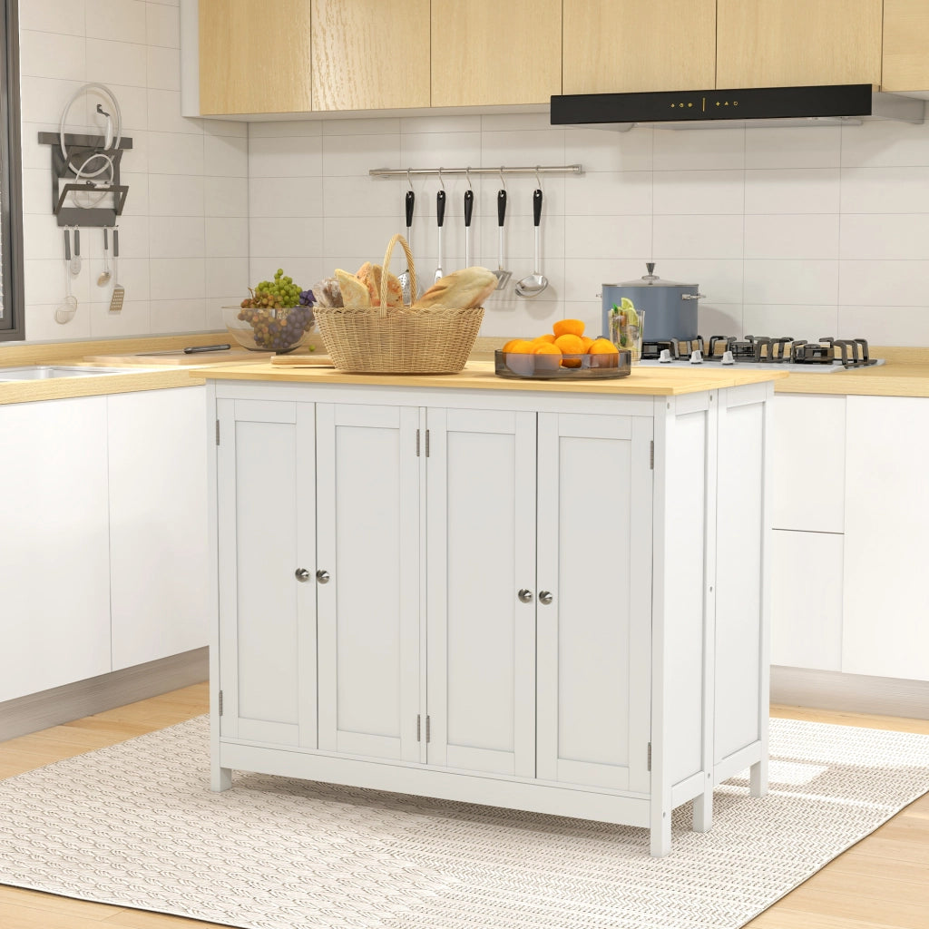 Tavolo da cucina con isola e 2 sgabelli ¨C Minimal ¨C bianco