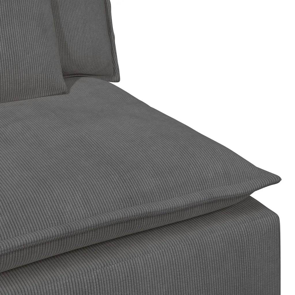 Modulo Centrale Divano Modulare con Cuscini Grigio Scuro 100 cm 154797