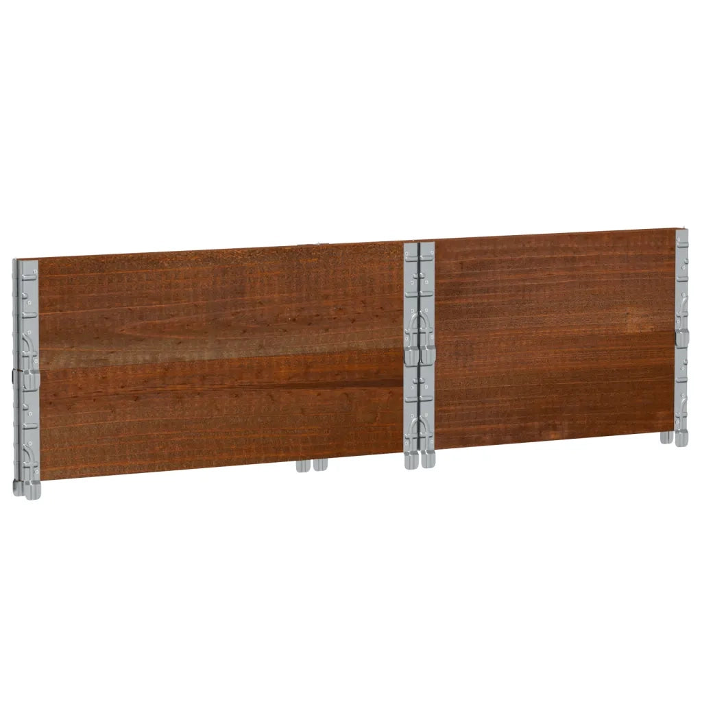 Paretali per Pallet 2pz Marroni 80x60cm Legno Massello di Pino 4010271